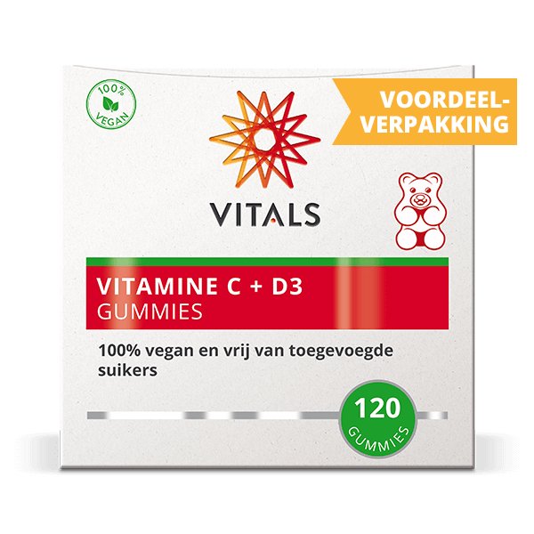 
                      
                        Vitamine C + D3 Gummies 120 gummies Supplement Vitals   
                      
                    