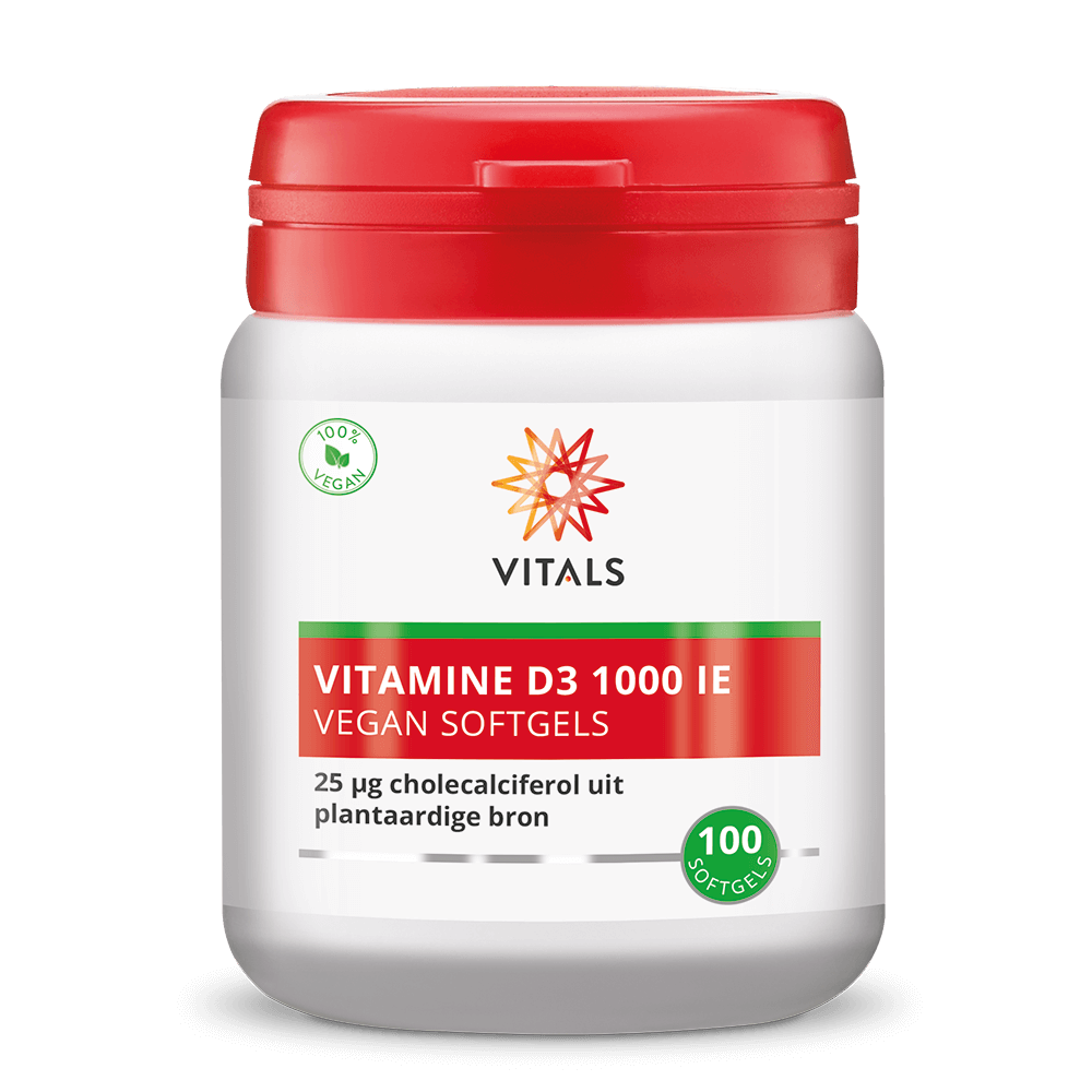 Vitamine D3 1000 ie Vegan Softgels 100 softgels Vitals Default Title
