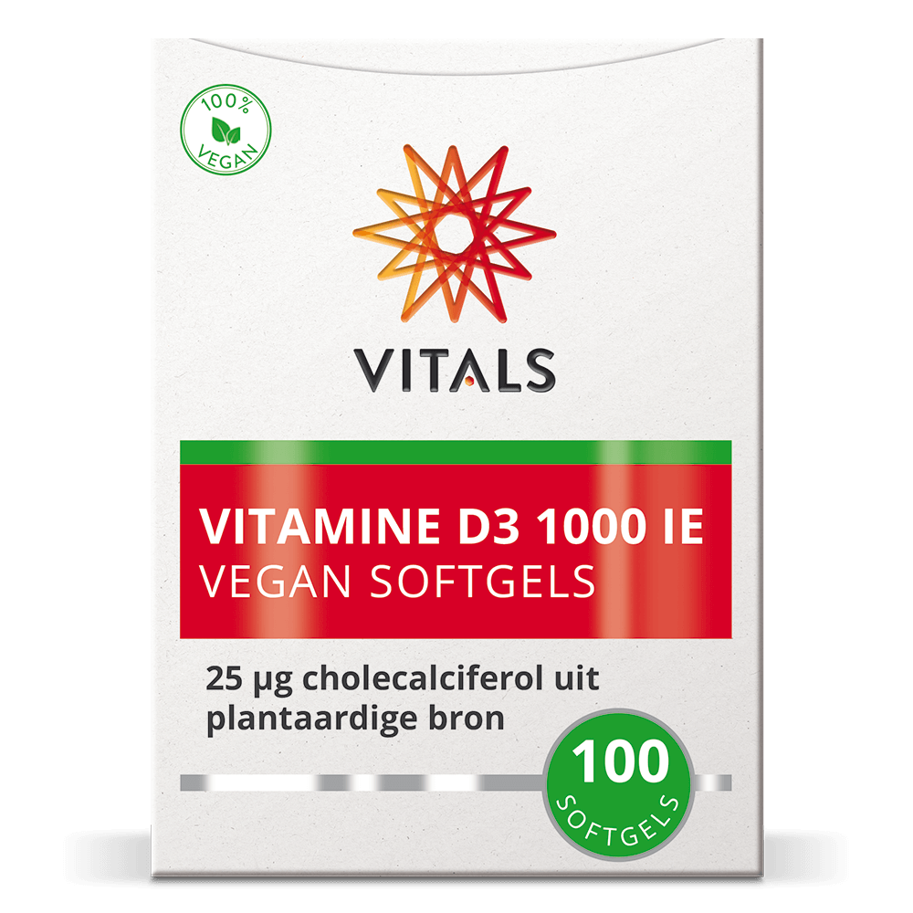 Vitamine D3 1000 ie Vegan Softgels 100 softgels Vitals