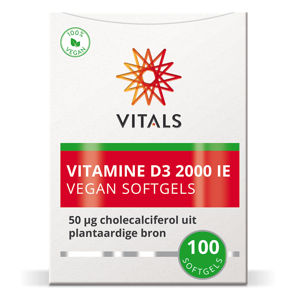 Vitamine D3 2000 ie Vegan Softgels 100 softgels Vitals