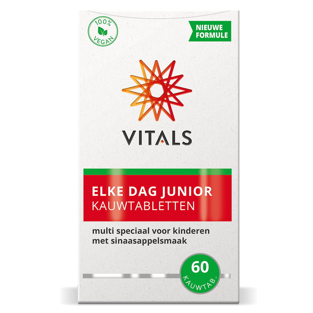 Elke Dag Junior - vernieuwd! 60 kauwtabletten Vitals