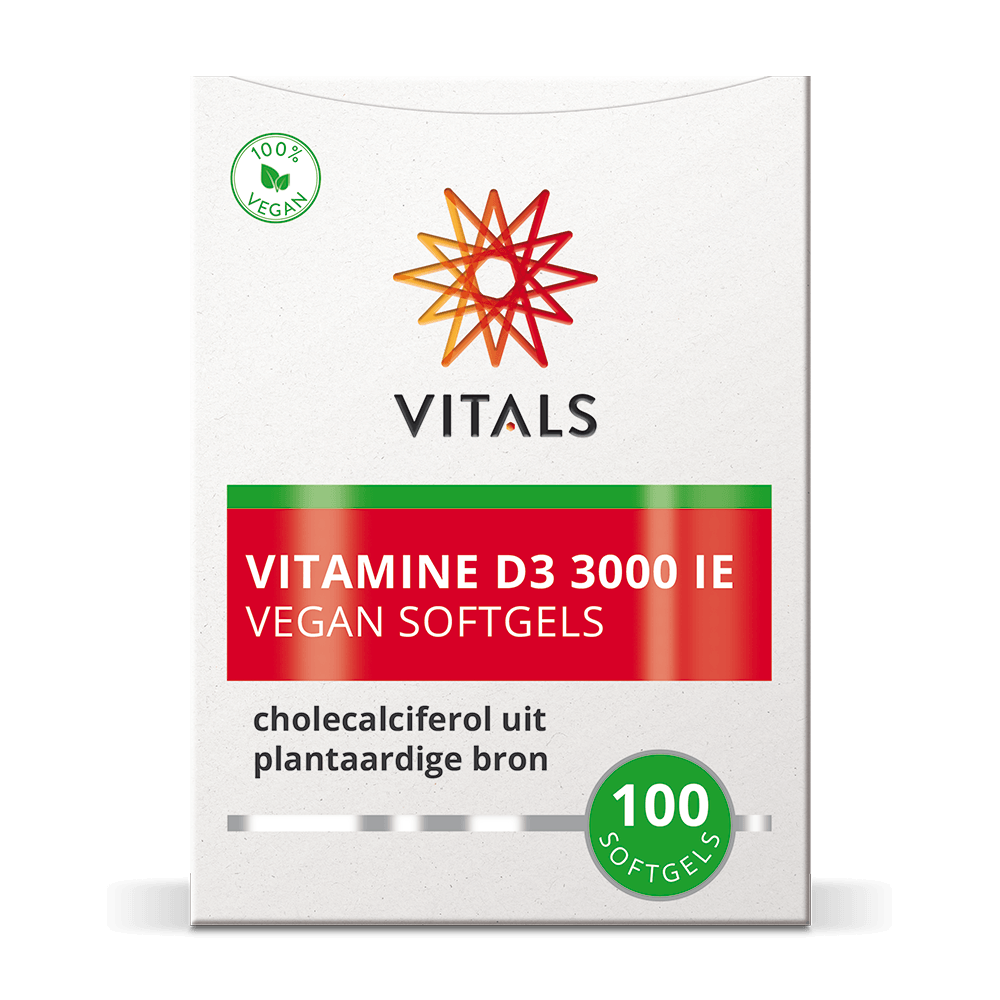 Vitamine D3 3000 ie Vegan Softgels 100 softgels Vitals