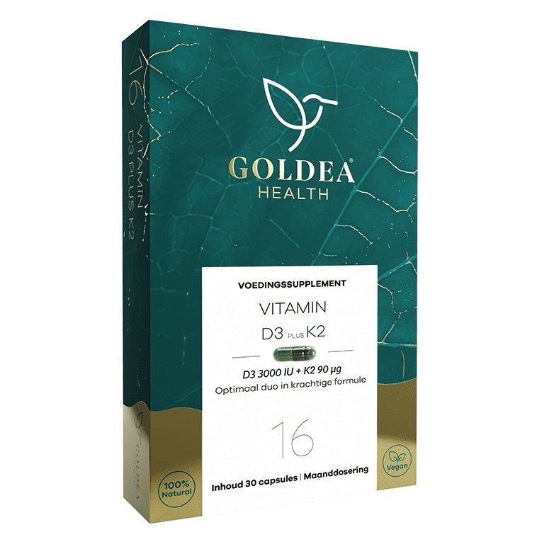 Vitamin D3 plus K2 Supplement Goldea Health   