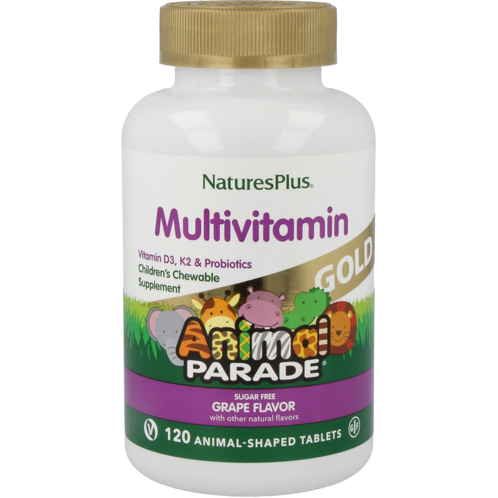 
                      
                        Animal Parade® GOLD Multivitamin Grape Flavor Supplement NaturesPlus   
                      
                    