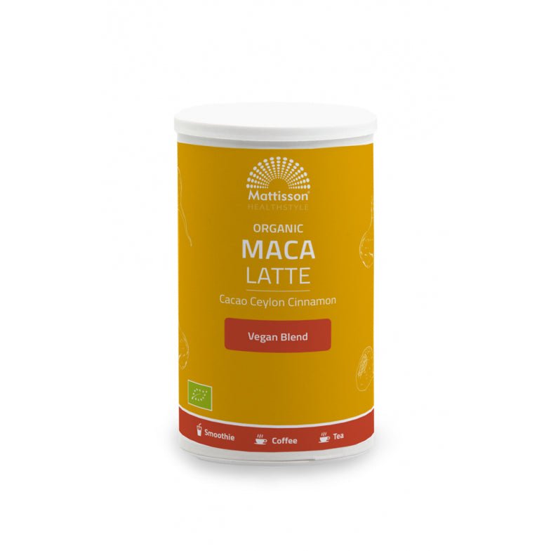 Biologische Maca Latte - Cacao & Ceylon kaneel - 160 g Supplement Mattisson   