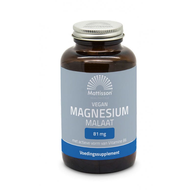 Magnesium Malaat 81 mg - 11,5% elementair magnesium - 90 capsules Supplement Mattisson   