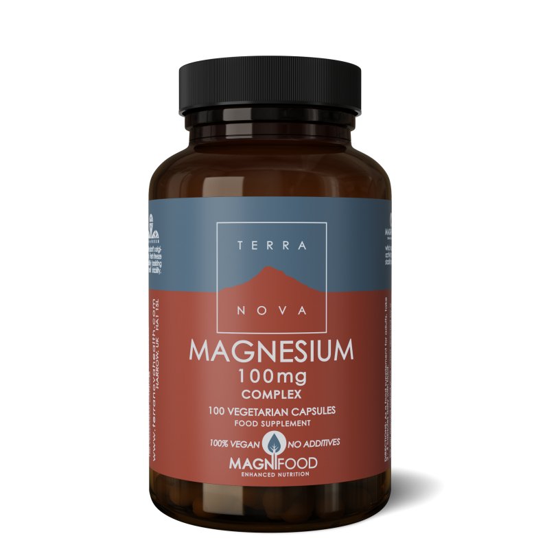 Magnesium 100mg Complex | 100 capsules Supplement Terranovabenelux   