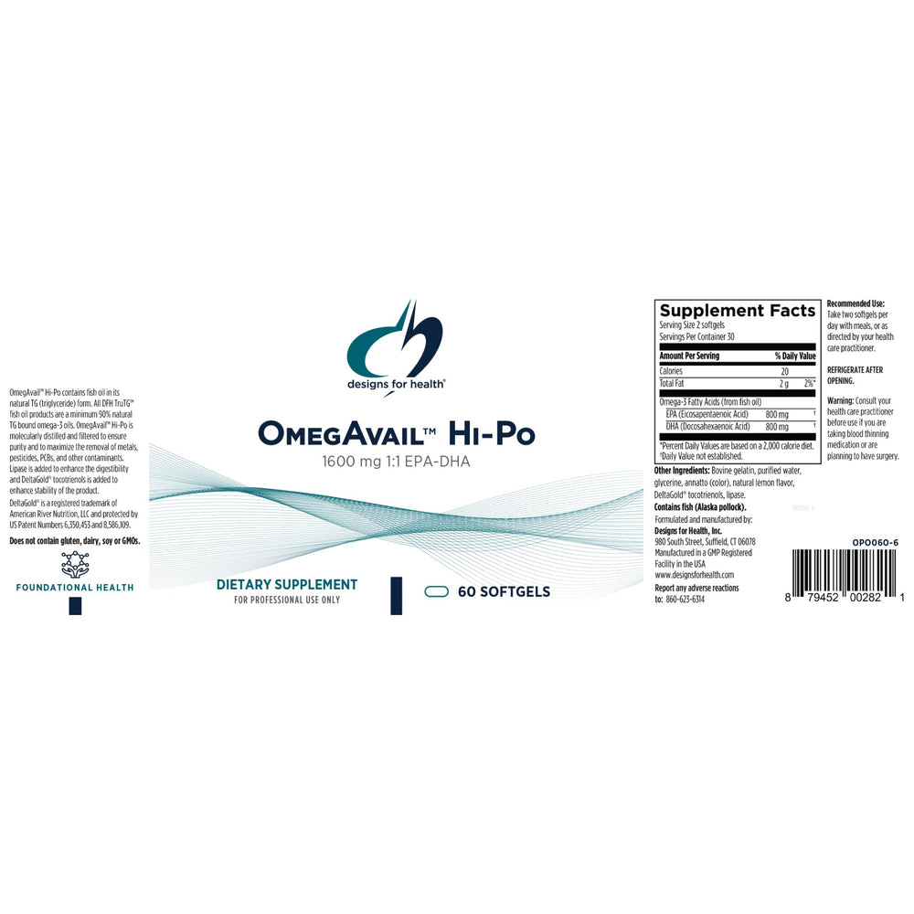 
                      
                        OmegAvail™ Hi-Po Supplement Designs For Health   
                      
                    