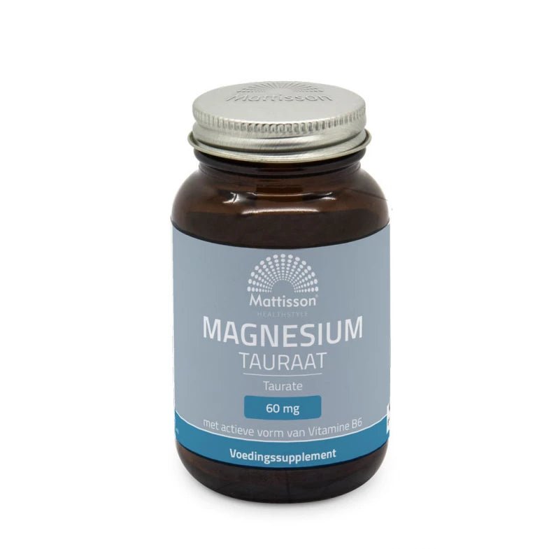 Magnesium Tauraat met Vitamine B6 - 60 capsules Supplement Mattisson   