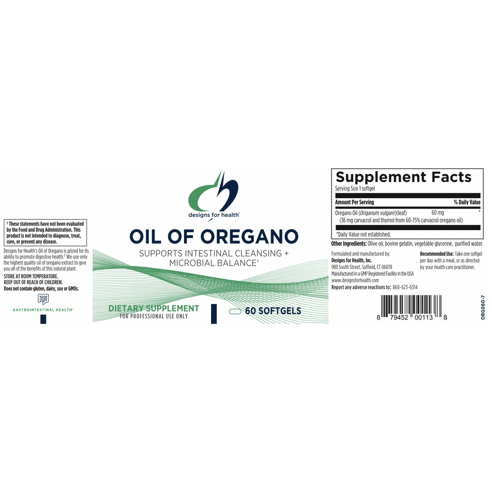 
                      
                        Oil of Oregano Supplement Designs For Health   
                      
                    