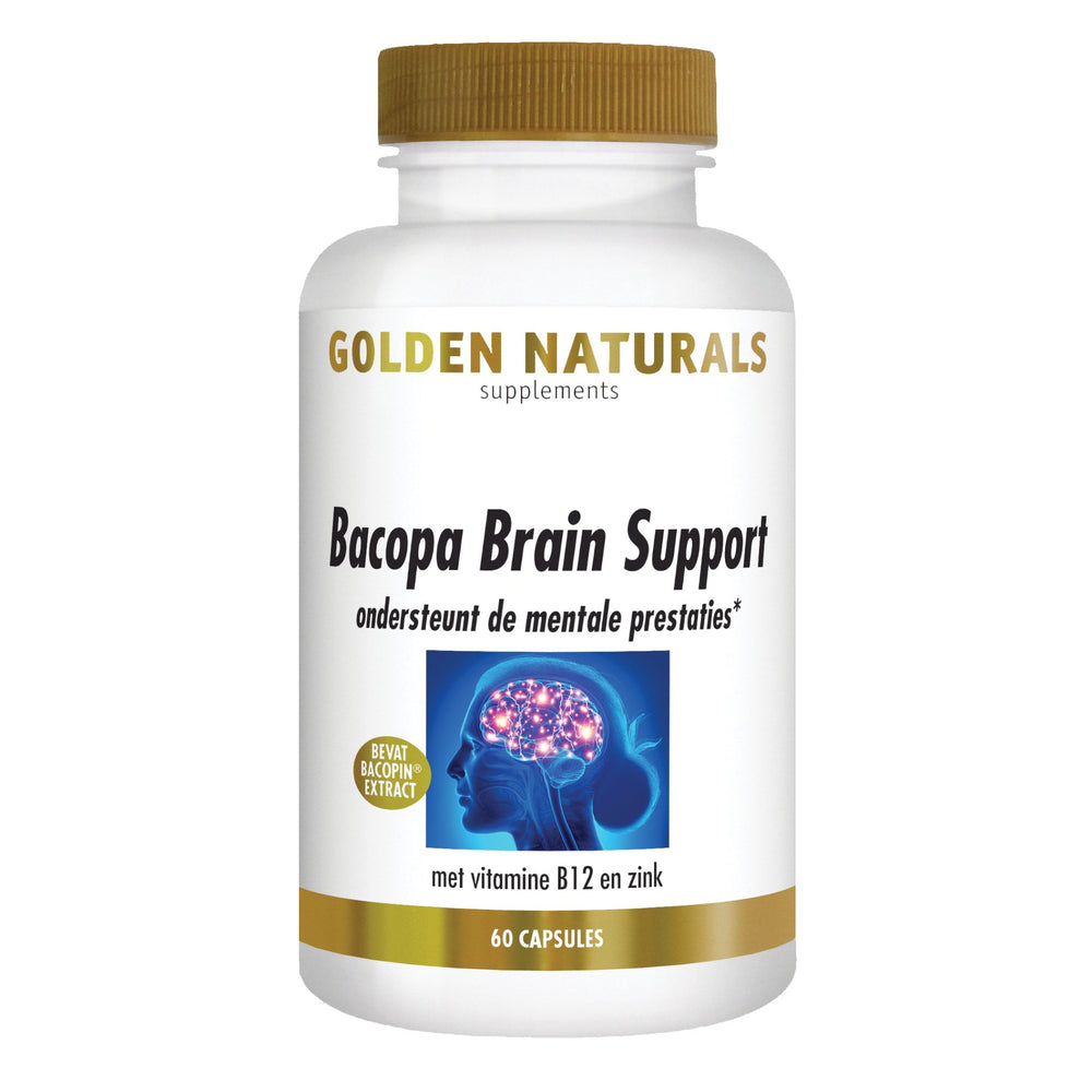 Bacopa Brain Support - 60 - veganistische capsules Supplement Golden Naturals   