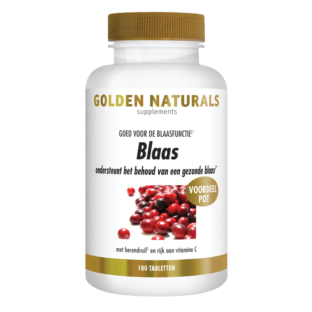 Blaas - 180 - veganistische tabletten Supplement Golden Naturals   