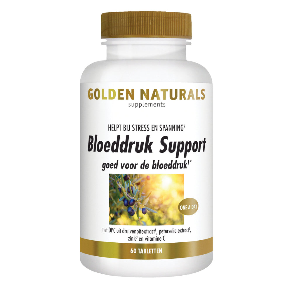 Bloeddruk Support - 60 - veganistische tabletten Supplement Golden Naturals   