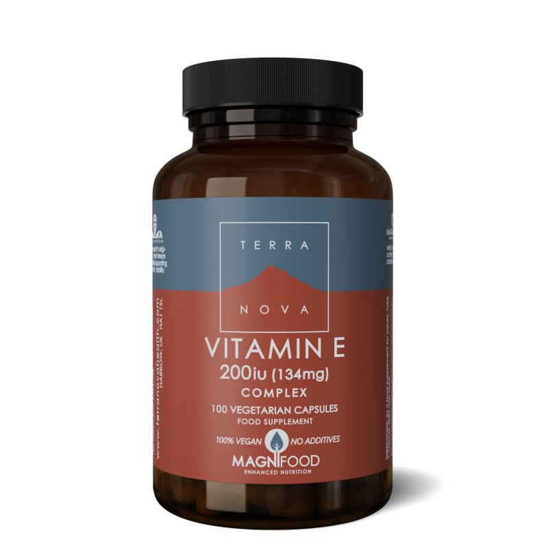 Vitamine E 200iu (134mg) Complex | 100 capsules Supplement Terranovabenelux   