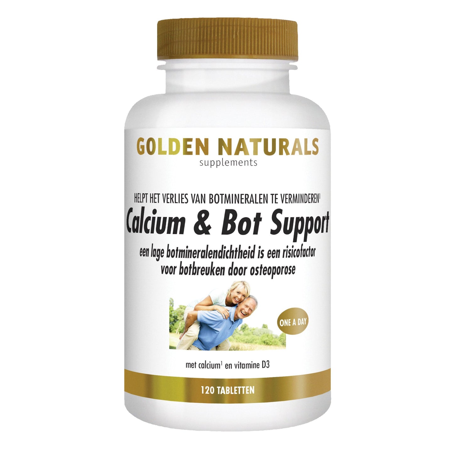 Calcium & Bot Support - 120 - vegetarische tabletten Supplement Golden Naturals   