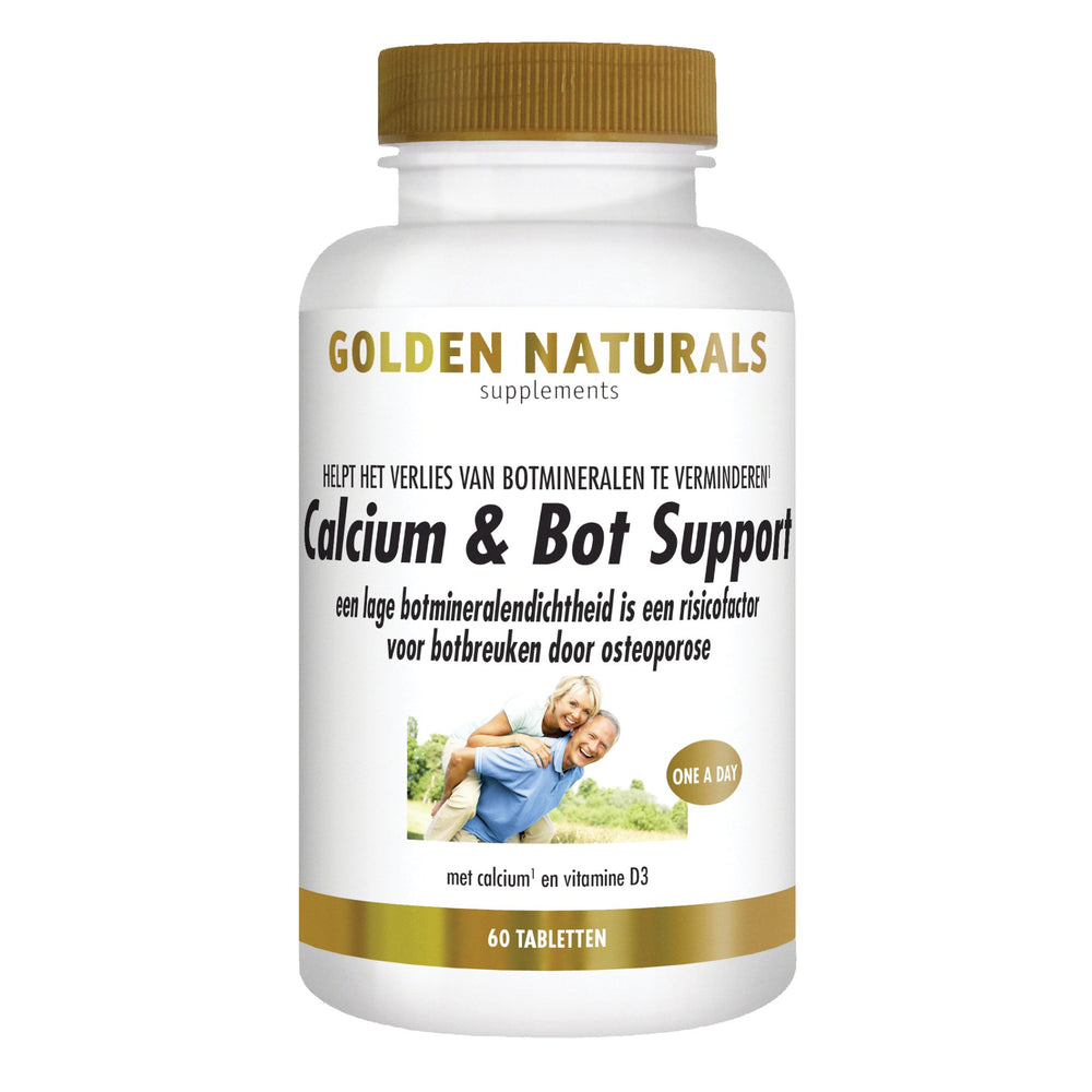 Calcium & Bot Support - 60 - vegetarische tabletten Supplement Golden Naturals   