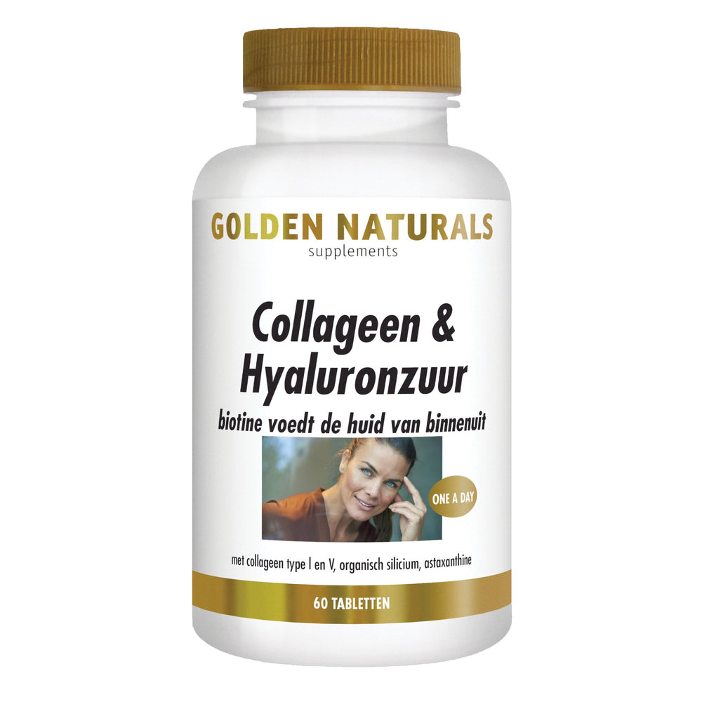 Collageen & Hyaluronzuur - 60 - tabletten Supplement Golden Naturals   