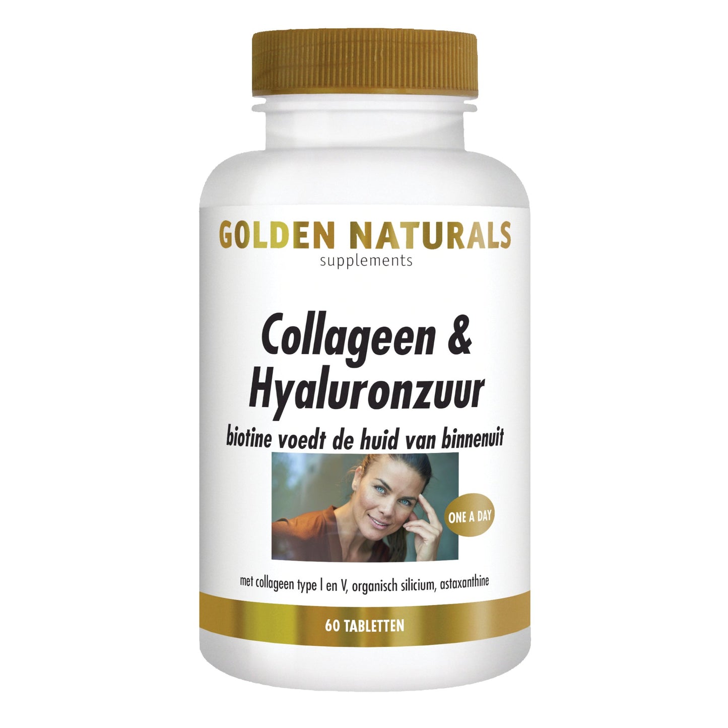 Collageen & Hyaluronzuur - 60 - tabletten Supplement Golden Naturals   