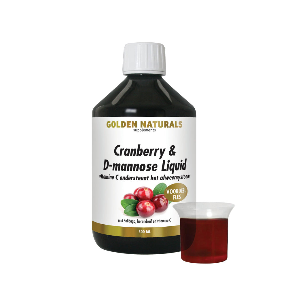 Cranberry & D-mannose Liquid - 500 - milliliter Supplement Golden Naturals   