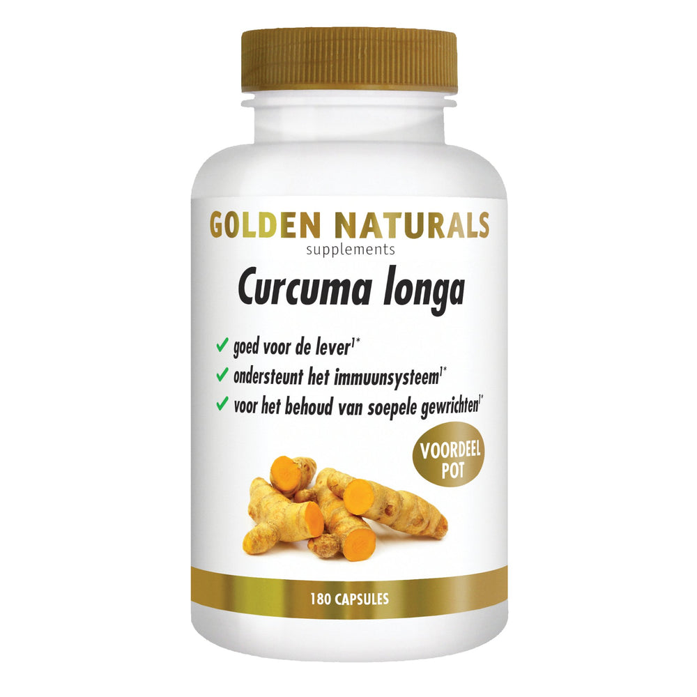Curcuma Longa - 180 - veganistische capsules Supplement Golden Naturals   