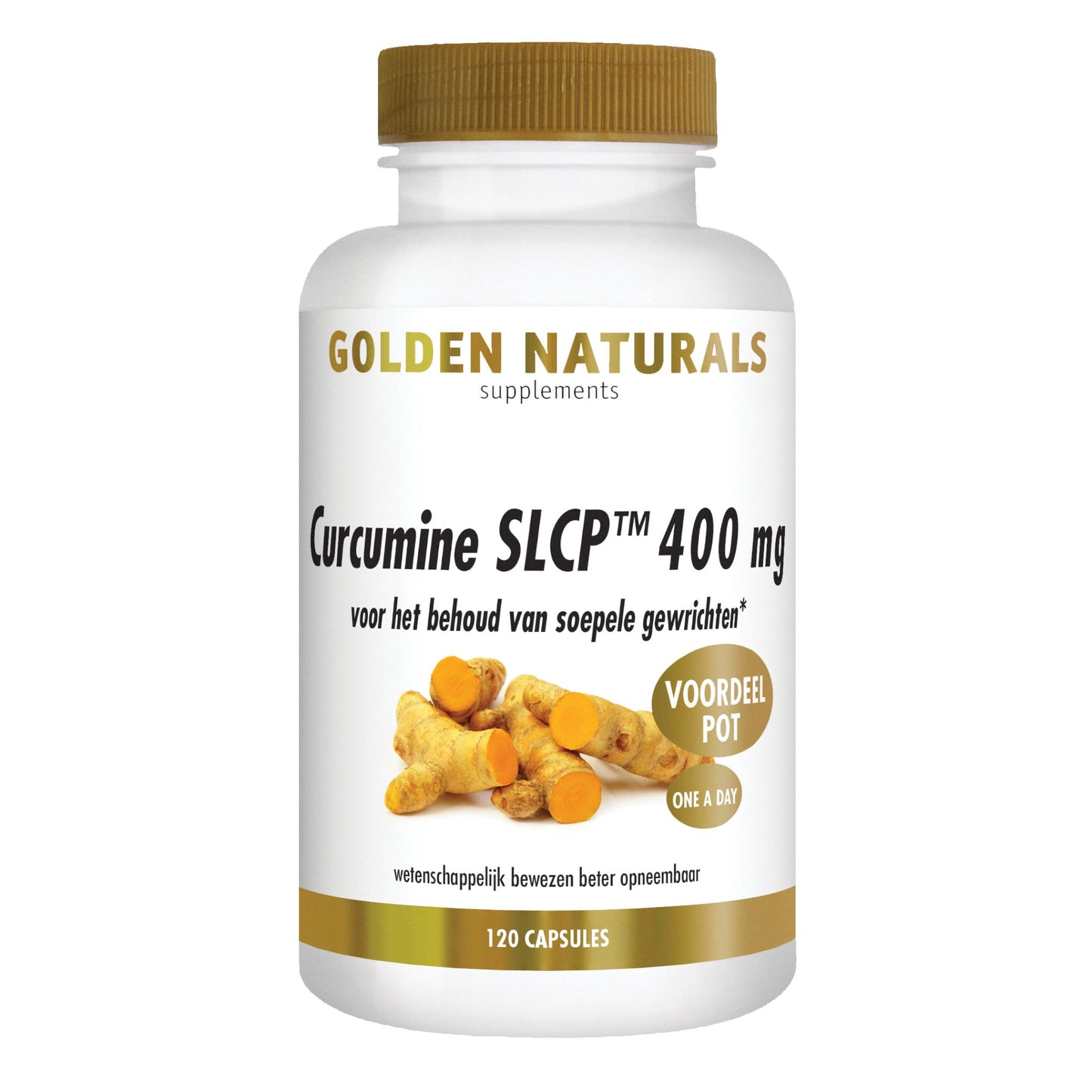 Curcumine SLCP 400 mg - 120 - veganistische capsules Supplement Golden Naturals   