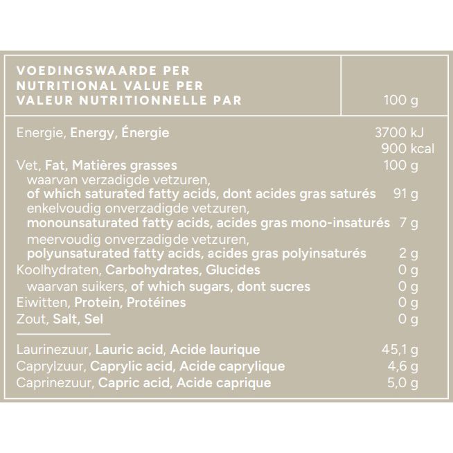 Biologische Kokosolie - Ontgeurd - 500 ml Supplement Mattisson