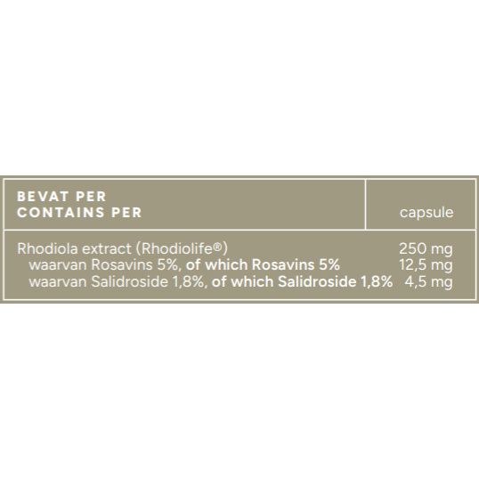 Rhodiola Extract 5% - 60 capsules Supplement Mattisson