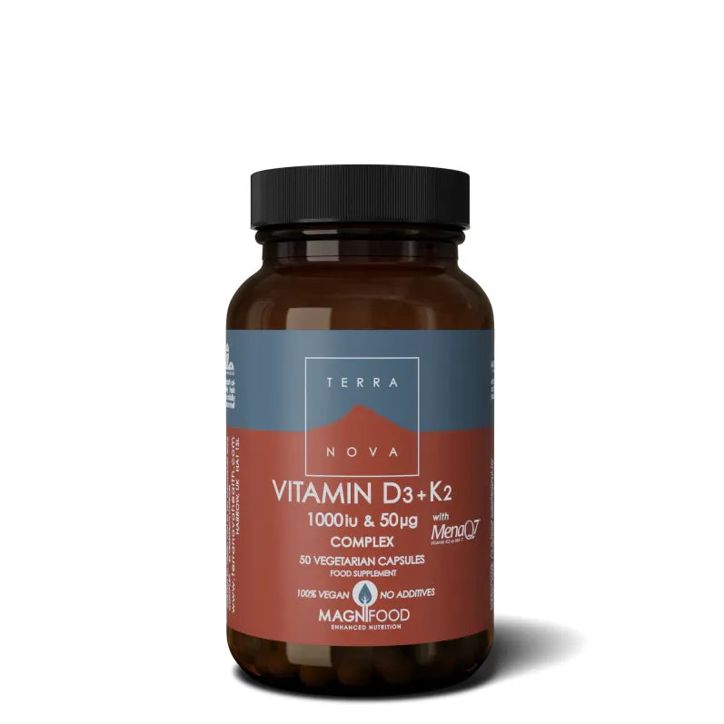 Vitamine D3 1,000iu met Vitamine K2 50ug Complex | 50 capsules Supplement Terranovabenelux Default Title