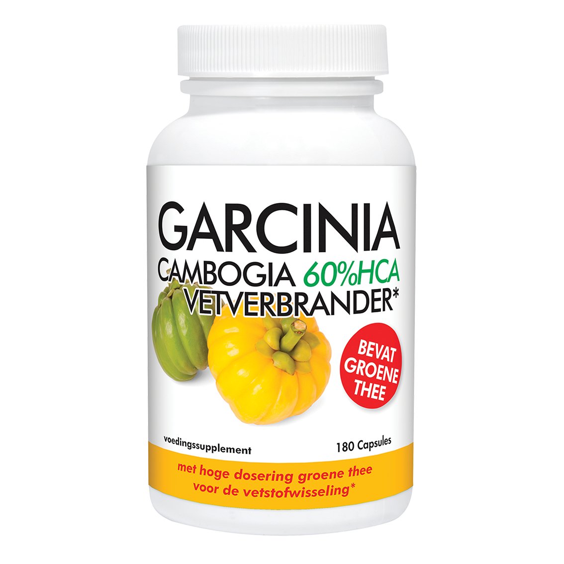 Garcinia Cambogia 60% HCA Vetverbrander - 180 - capsules Supplement Golden Naturals   