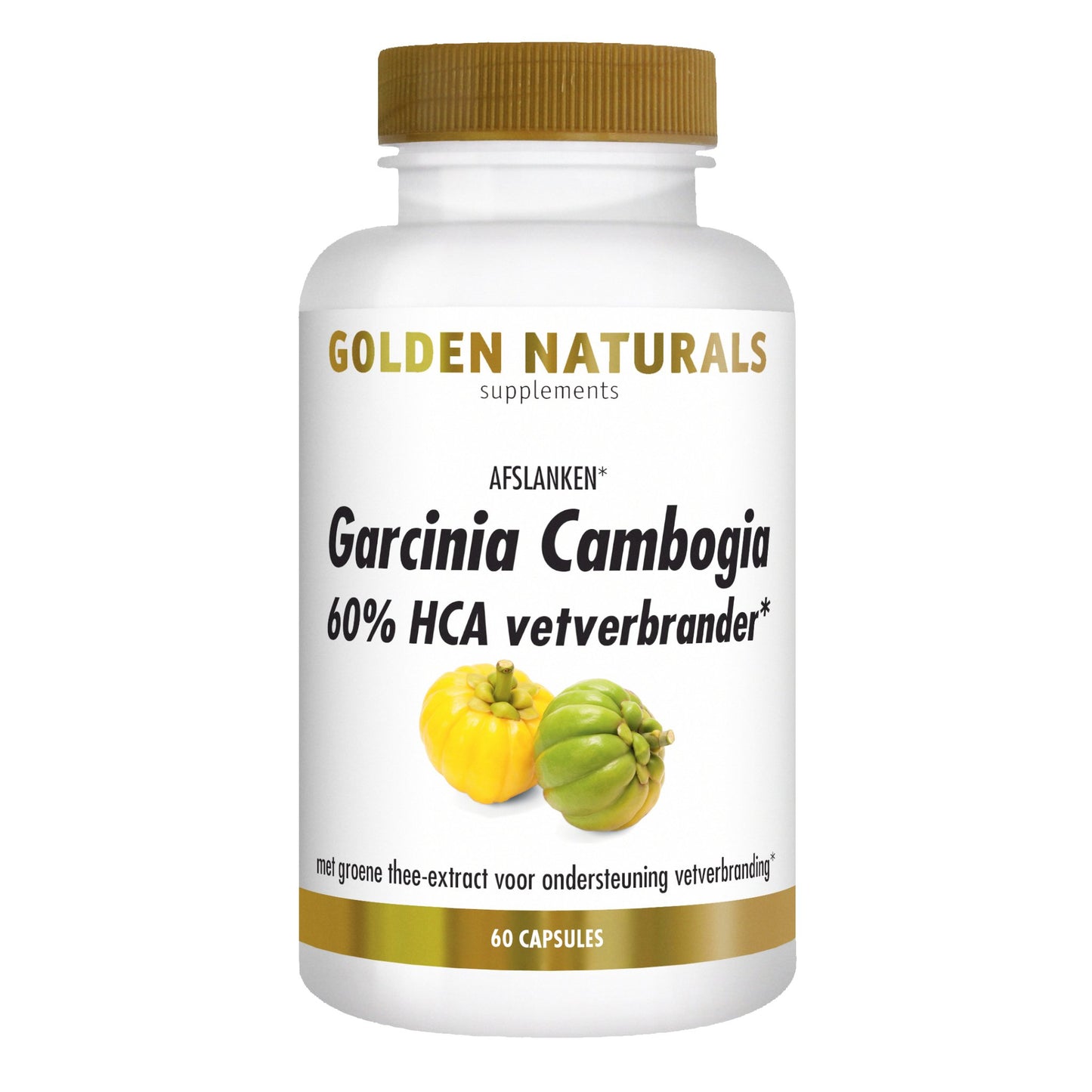 Garcinia Cambogia 60% HCA vetverbrander - 60 - capsules Supplement Golden Naturals   