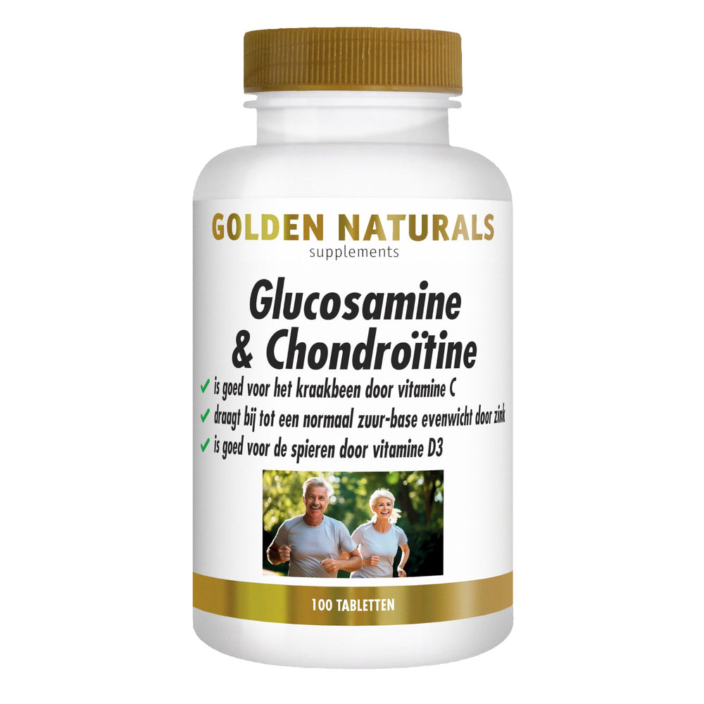 Glucosamine & Chondroïtine - 100 - tabletten Supplement Golden Naturals   