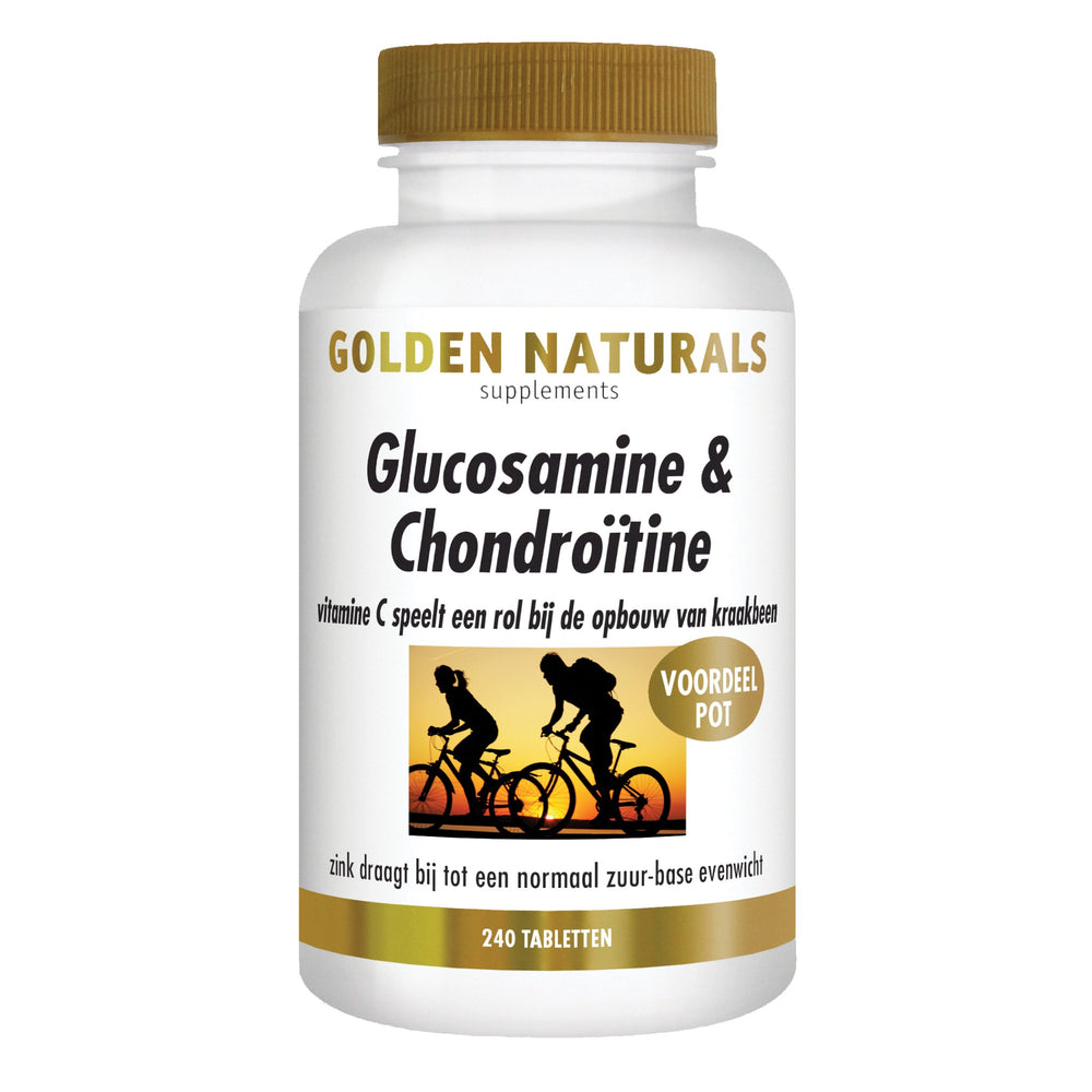 Glucosamine & Chondroïtine - 240 - tabletten Supplement Golden Naturals   