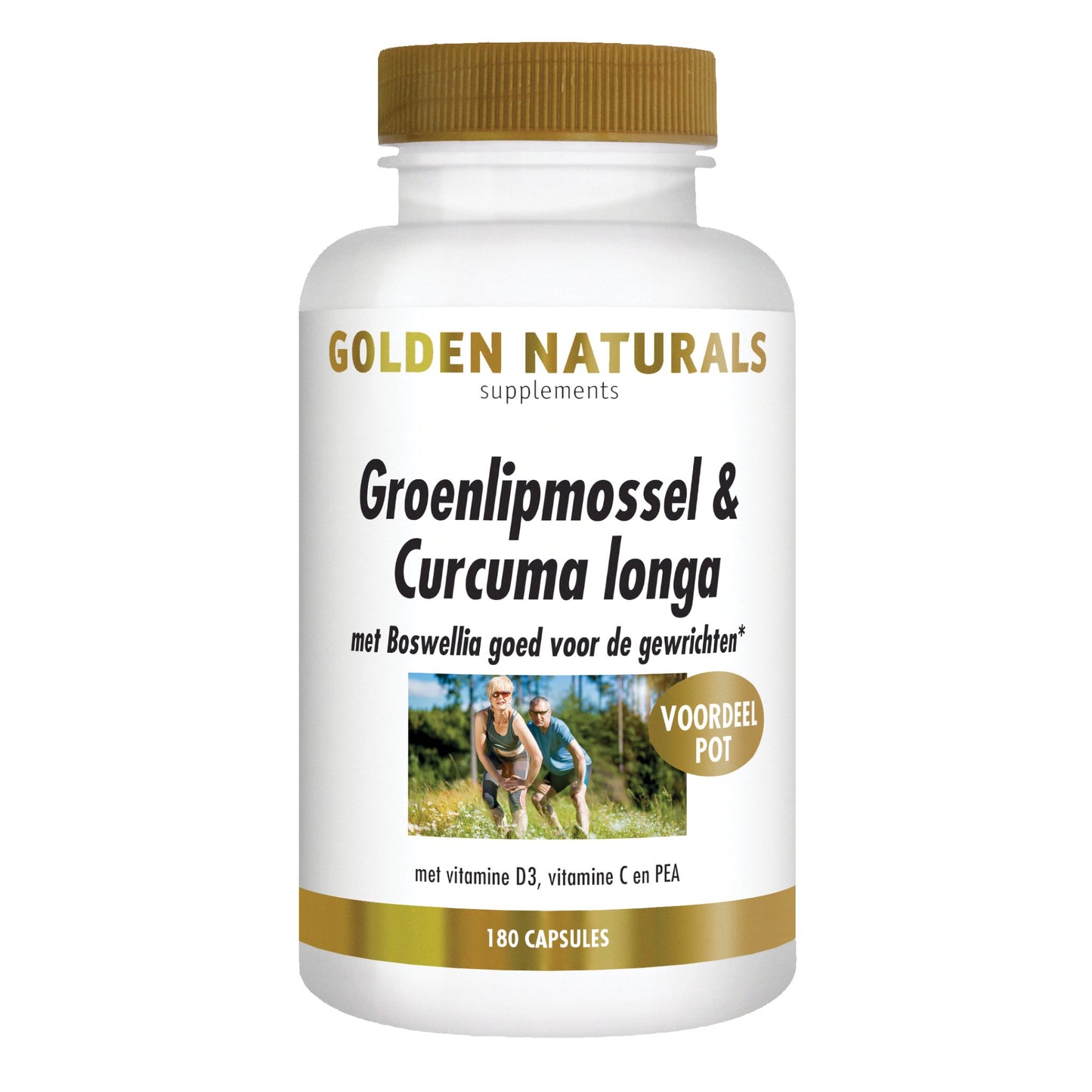 Groenlipmossel & Curcuma longa - 180 - capsules Supplement Golden Naturals   