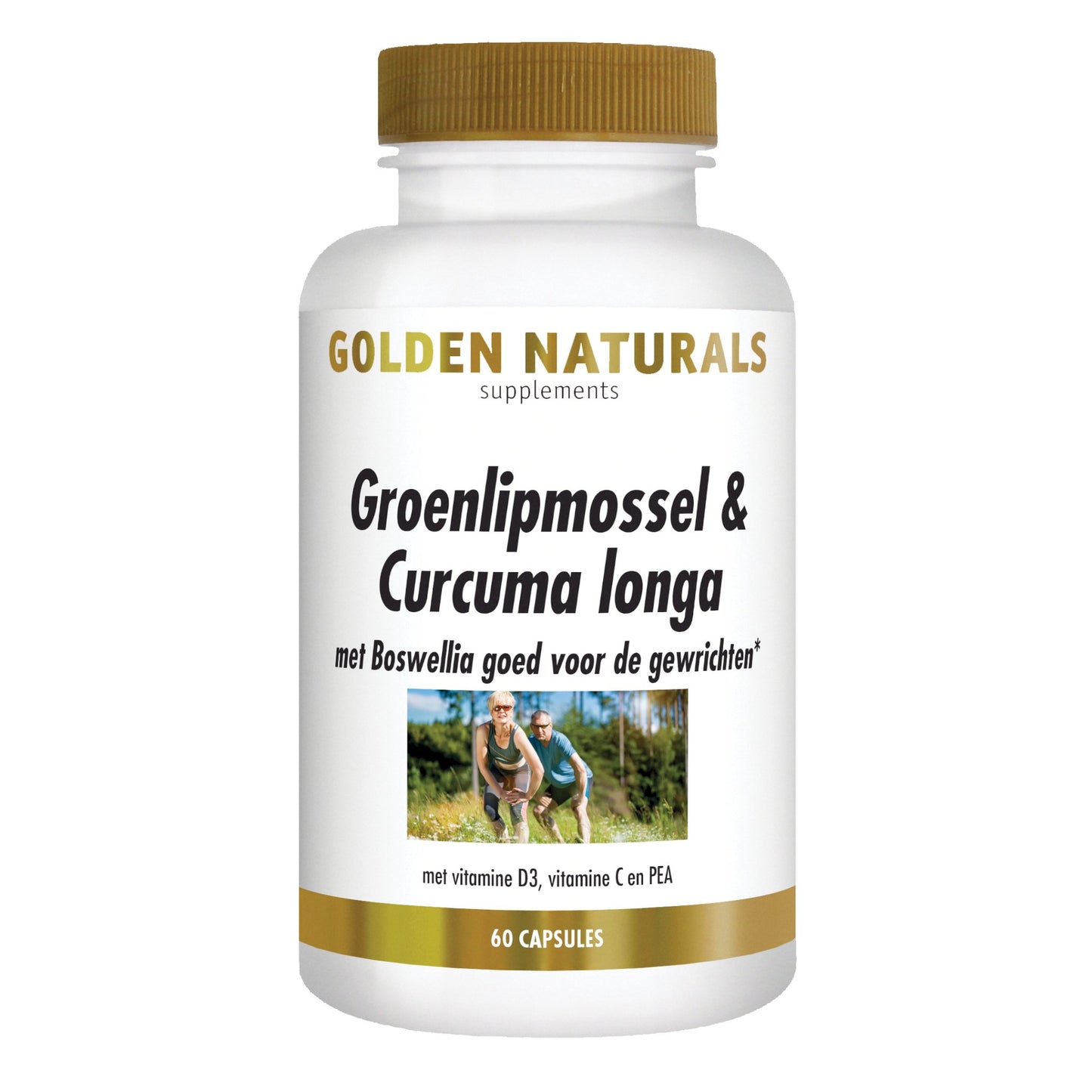 Groenlipmossel & Curcuma longa - 60 - capsules Supplement Golden Naturals   