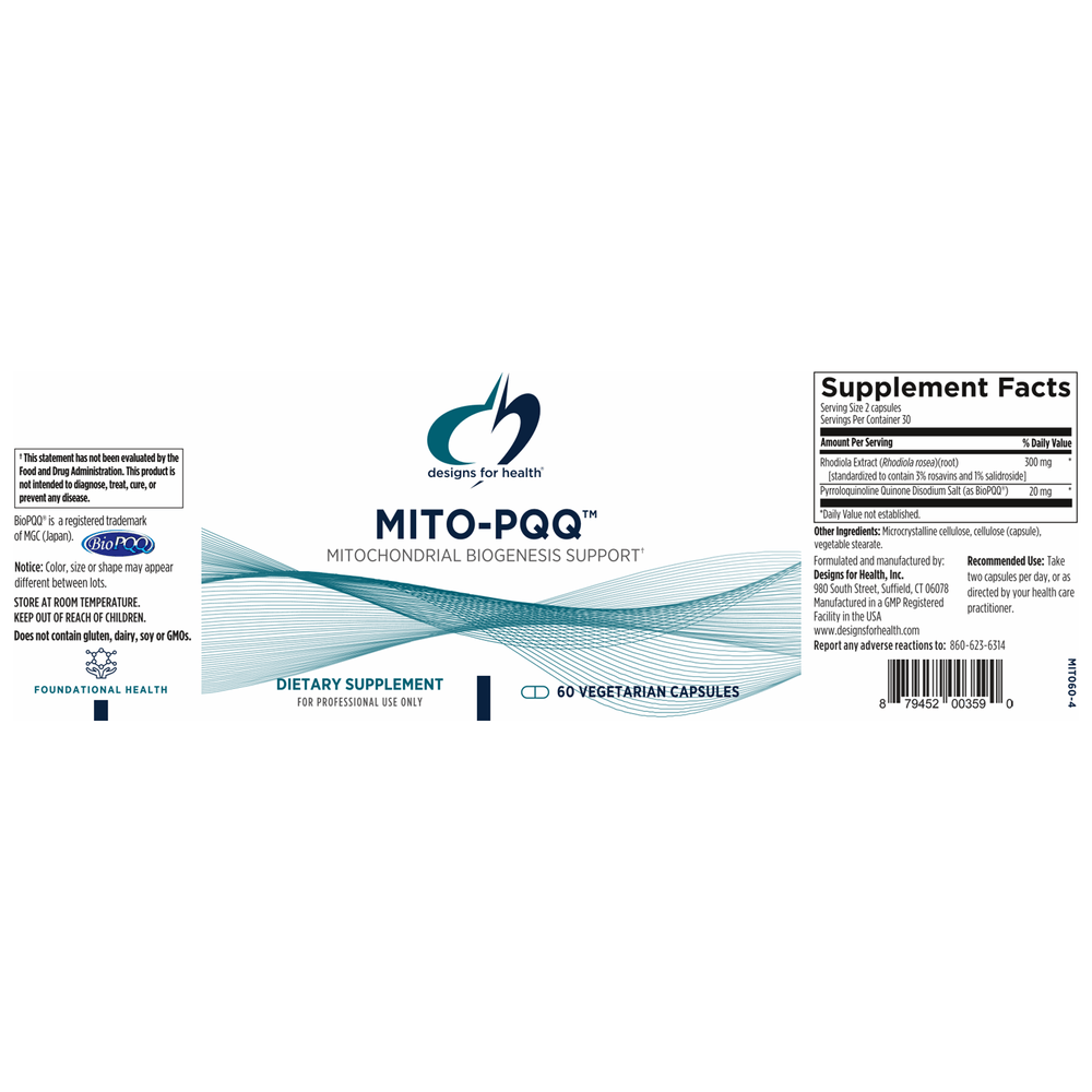 
                      
                        Mito-PQQ Supplement Designs For Health   
                      
                    