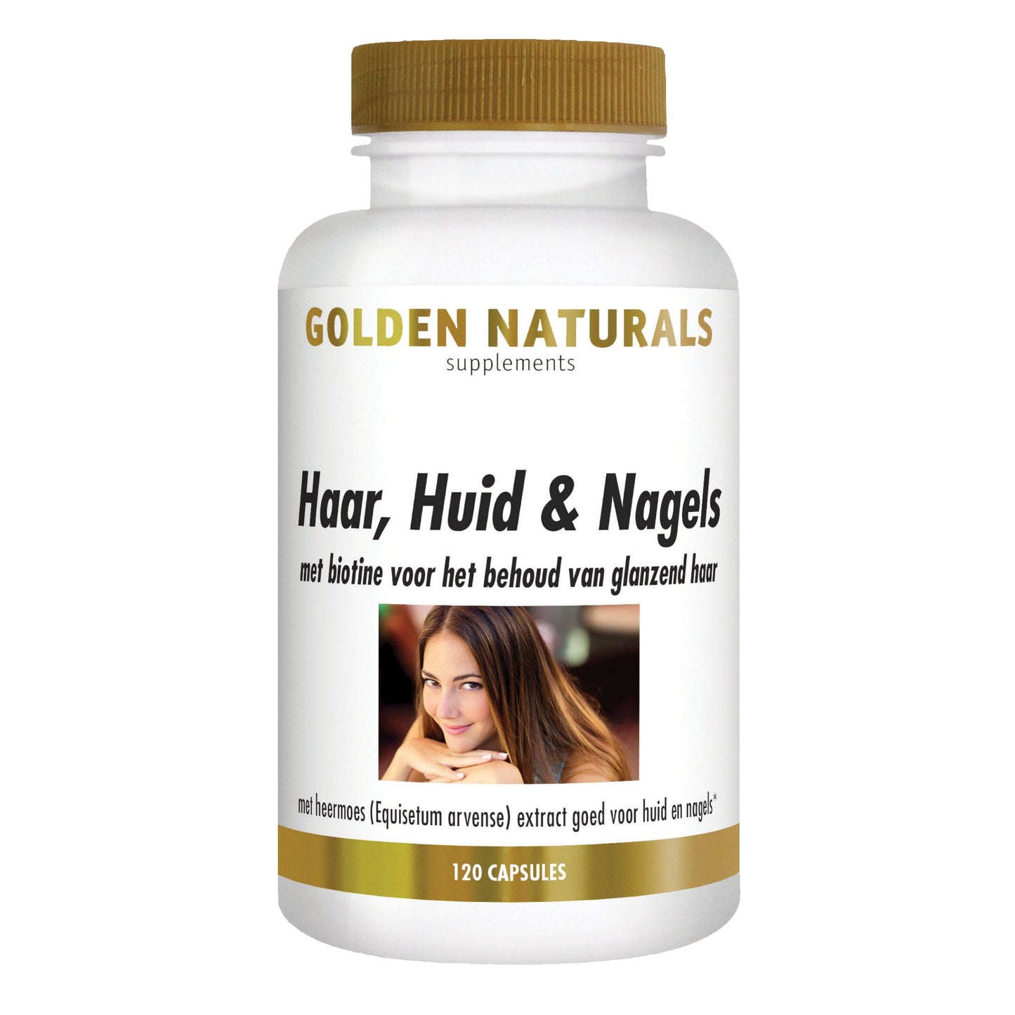 Haar, Huid & Nagels - 120 - vegetarische capsules Supplement Golden Naturals   