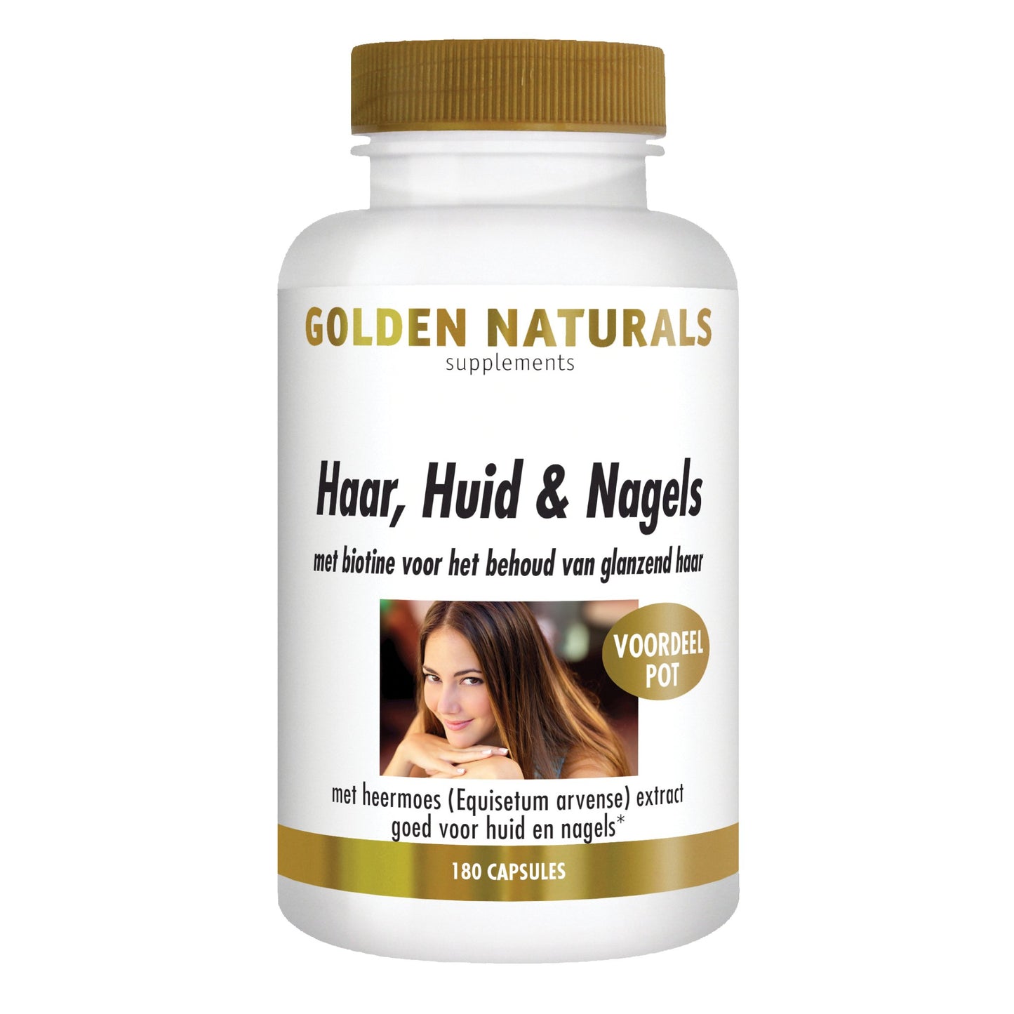 Haar, Huid & Nagels - 180 - vegetarische capsules Supplement Golden Naturals   