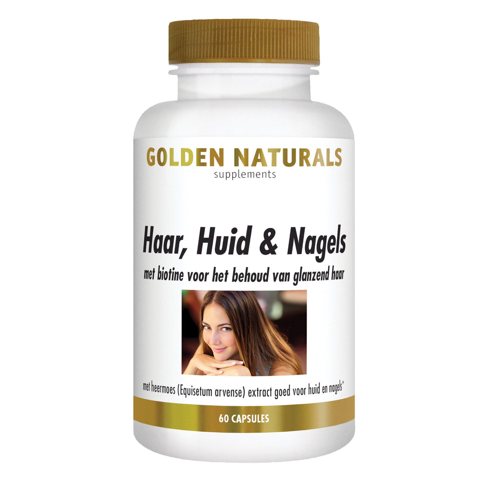 Haar, Huid & Nagels - 60 - vegetarische capsules Supplement Golden Naturals   