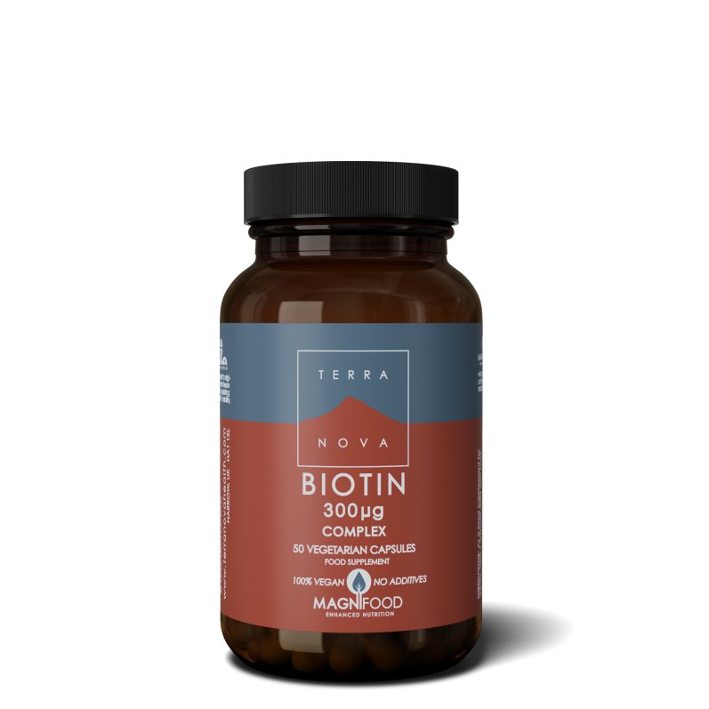Biotin 300ug Complex (vitamine B8) | 50 capsules Supplement Terranovabenelux   
