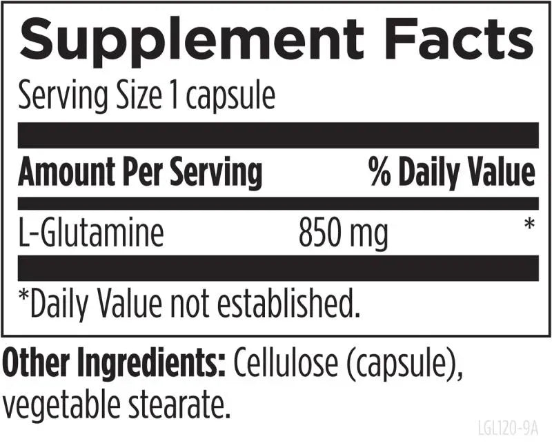 L-Glutamine - 120 capsules Designs For Health