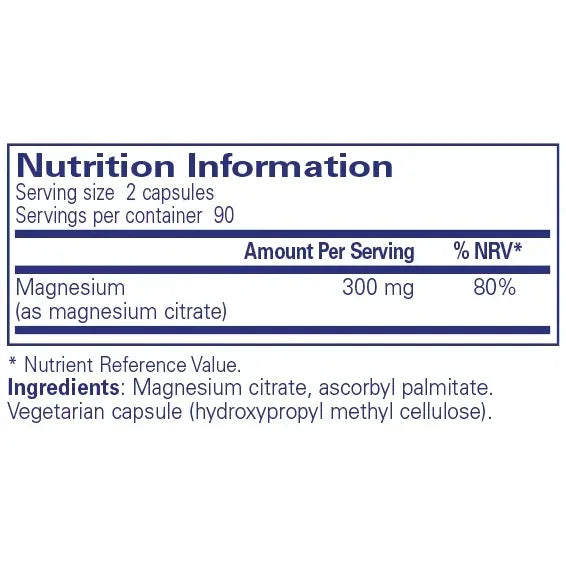 Magnesium (Citrate) - 180 capsules Pure Encapsulations