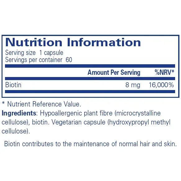 Biotin 8 mg - 60 capsules Pure Encapsulations
