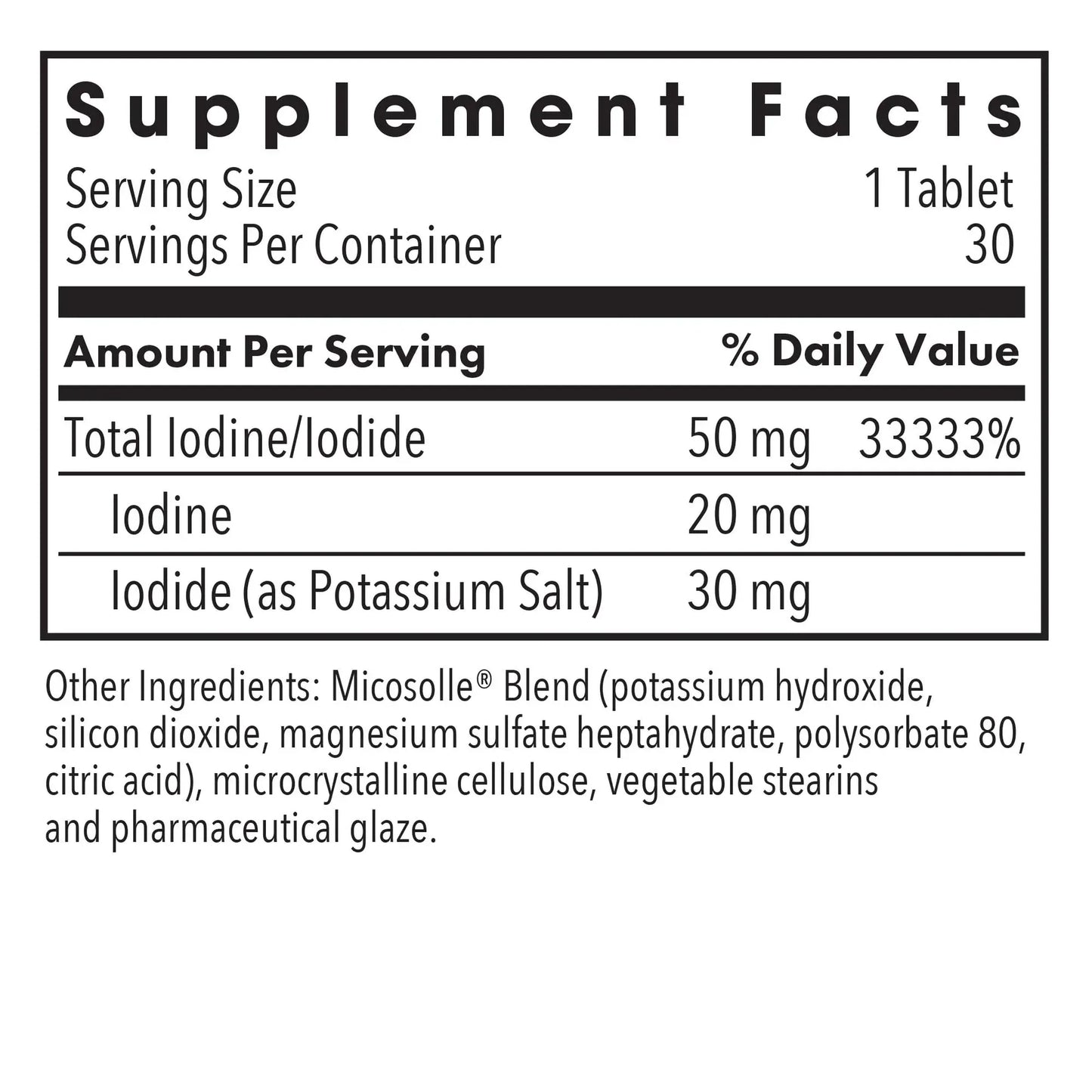 Iodoral® 50 mg - 90 tablets Allergy Research Group