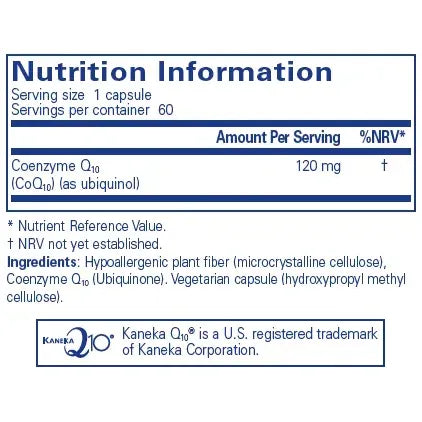 CoQ10 120 mg - 60 capsules Pure Encapsulations