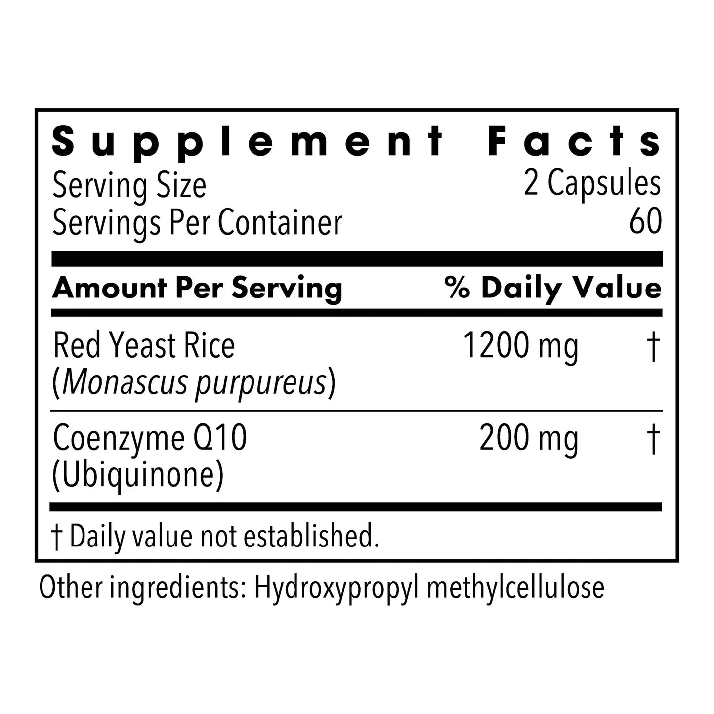 Red Yeast Rice with CoQ10 - 120 capsules Allergy Research Group