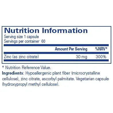 Zinc (citrate) - 60 capsules Pure Encapsulations