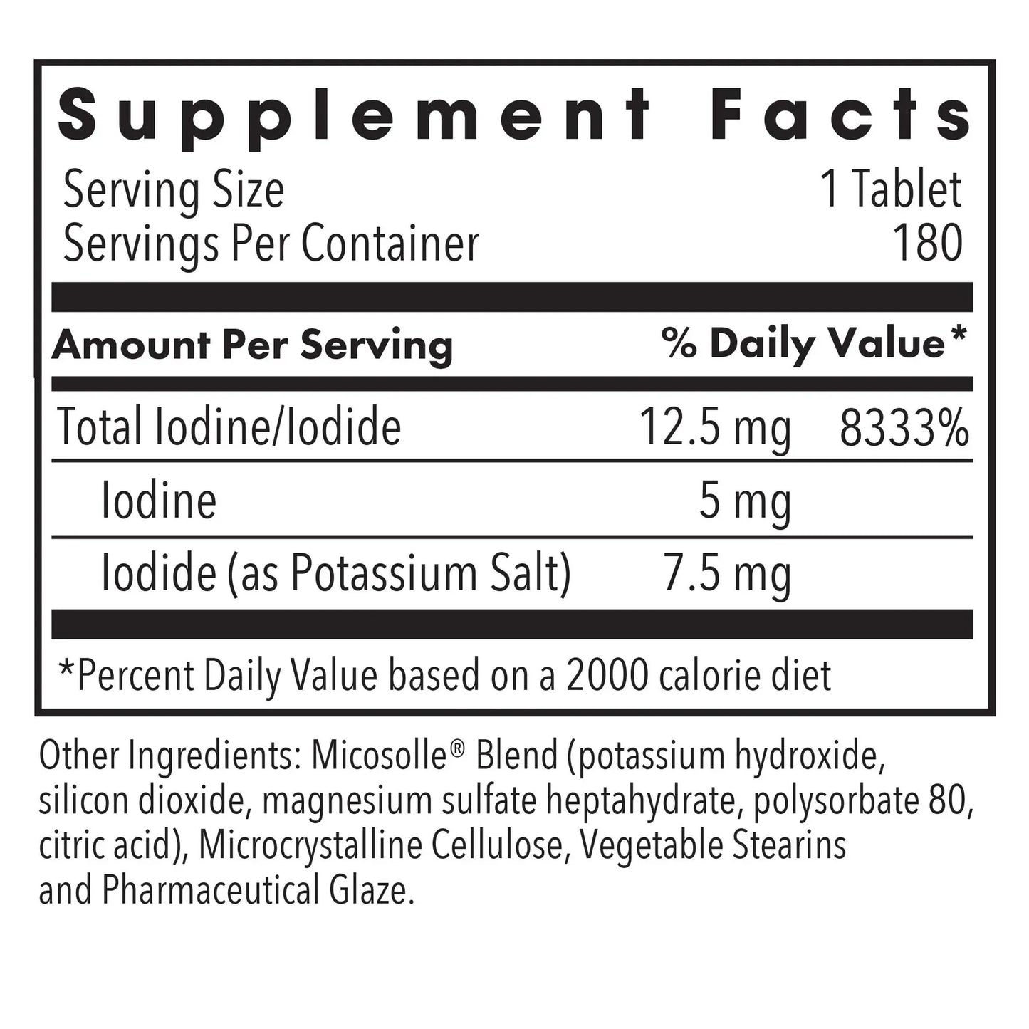 Iodoral® 12.5 mg - 180 tablets Allergy Research Group
