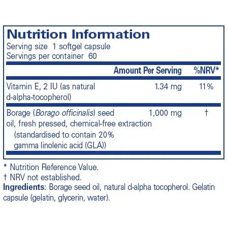 Borage Oil - 60 softgels Pure Encapsulations