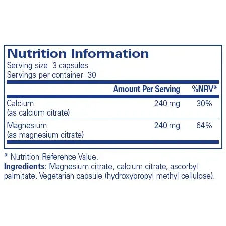 Calcium Magnesium (citrate) - 90 capsules Pure Encapsulations