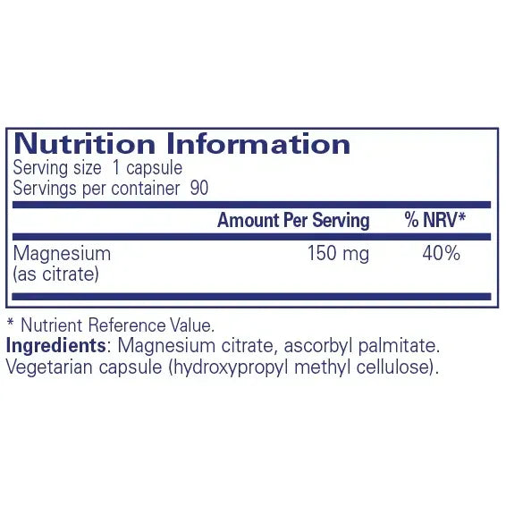 Magnesium (Citrate) - 90 capsules Pure Encapsulations